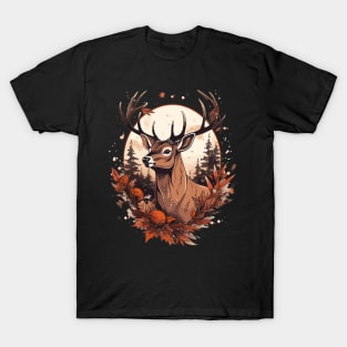 Cottagecore Deer Ugly Christmas Men Kids Women Christmas T-Shirt